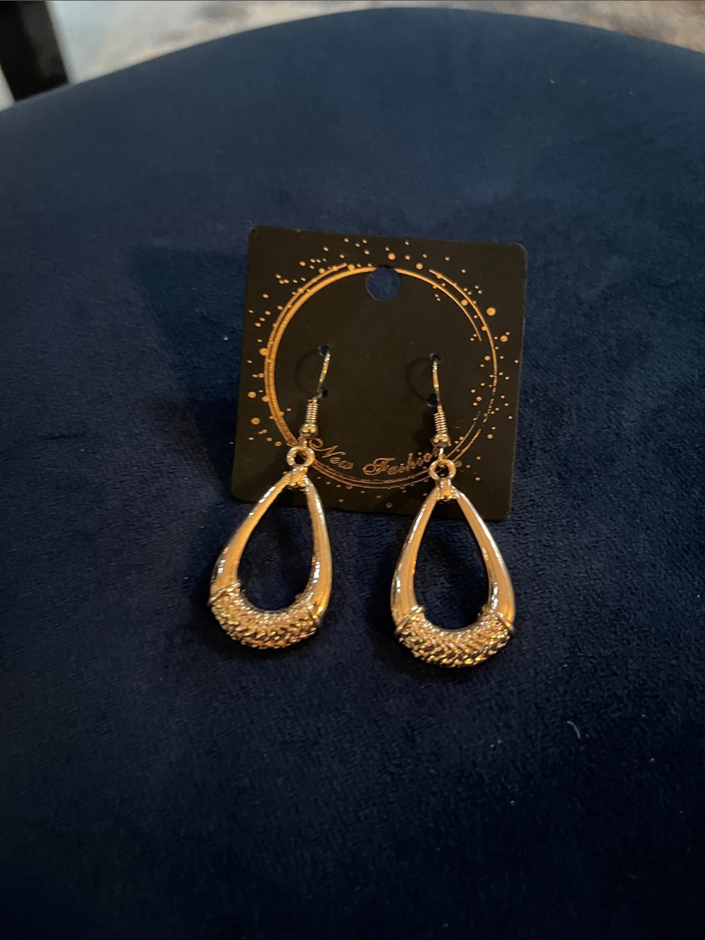 Gold Teardrop Dangle Earrings - Women Jewelry